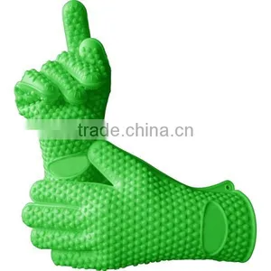 Oven Mitts Anti-slip FDA Standard Silicone Rubber Oven Mitts 100% Silicone Gloves thumbnail-2