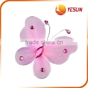 Set of 6 PCS Butterfly Brooch,Polyester Butterfly Brooch ,Butterfly Brooch Pin thumbnail-2