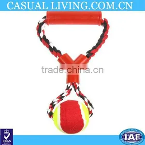 Interactive Dog Toy Tugger & Chew Tennis Ball Rope thumbnail-1