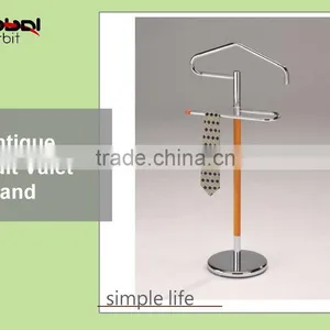 Modern Wooden Clothes Rack, Metal Valet Rack Stand, Wooden Valet Stand thumbnail-1