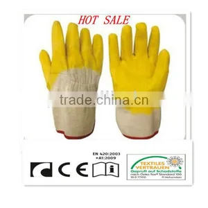 CR Latex Coated Gloves,cotton Woven Line,canvas Cuff,open Back thumbnail-1