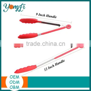 Hot Selling Food Grade Stainless Steel Kitchen Silicone Cooking Scissor Tongs thumbnail-1