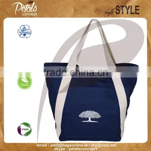 Quality 2017 Promotional Canvas Bag - Made in India by Petals Concept - Soft Web Handle & Logo for Branding thumbnail-1