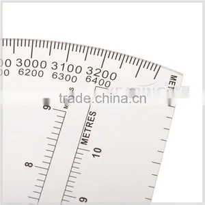 Kearing Brand Manufacture 9" Inches Half Moon Military Protractor /military Round Protractor for Pinpoint Mapwork #KMP-3 thumbnail-5
