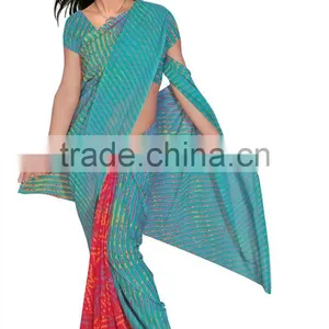 Bhandhani Printed Designer Saree With Blouse Material thumbnail-2