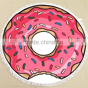 2017 Hot Sale Soft High Quality Printed Round Beach Towel Women Shawls thumbnail-4