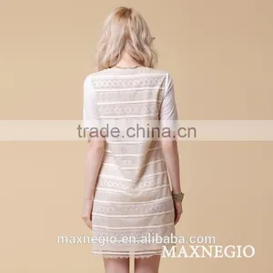 Pierced 3/4 Long Sleeve Designer One Piece Dress thumbnail-3