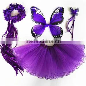 Halloween 4pcs Bithday Fairy Girls Fancy Princess Dress up Costume Set thumbnail-5