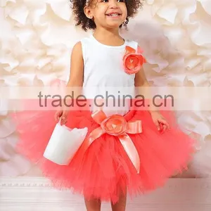 Hot Sales Kids Pettiskirt Ruffle Chiffon Petti Top Set 0-6years Pettiskirt thumbnail-3