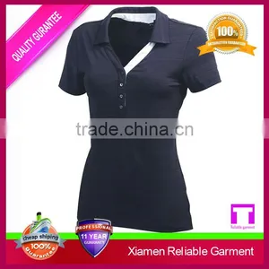 Pique Polo Shirt for Laday, Women Plain Polo Custom Clothing Manufacturers Wholesale thumbnail-3