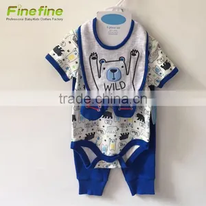 Cheap Newborn Fancy Fresh Cotton Baby Clothing Set Wholesale thumbnail-2