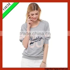 2015 100% Cotton T-shirt Women, Custom T-shirt Women, Custom Print T-shirt thumbnail-1