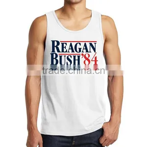 Latest Fashion Design Custom Printing 100% Cotton Bodybuilding Stringer Wholesale Mens Tank Top thumbnail-5