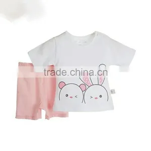Wholesale Cotton New Spring And Autumn Kids Clothing Set Rabbit Top And Baby Pants For Infant thumbnail-1