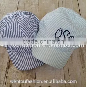 Hot Sale Personalised Fashionable Seersucker Baseball Cap thumbnail-6