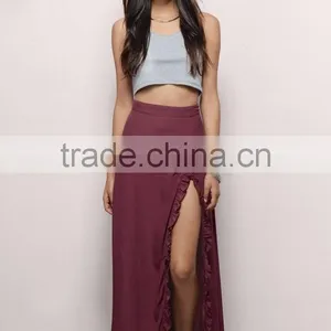 Latest Elegant Design Classic Ruffles Skirt/long Maxi Women Dress Wholesale thumbnail-2