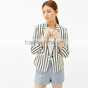 2017 Custom Designs Women Leisure 3/4 Sleeve Blazer Jacket thumbnail-3