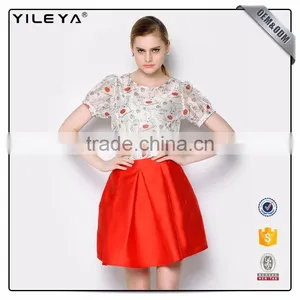Good Quality Pleated High Waist Polyester Short Skirt thumbnail-3