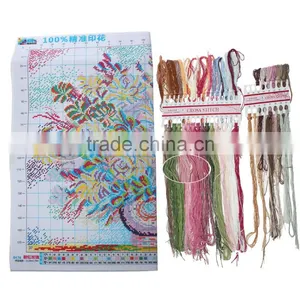 Wholesale Hand-Made Rectangle Rose Beautiful Flower Cross Stitch thumbnail-2