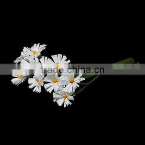 Terylene Artificial Daisy Flower Decoration Millinery White 9.0cm(3 4/8"), 1 Packet thumbnail-1