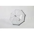White Clear PVC Umbrella Durable Custom J Shape With Plastic Handle thumbnail-1