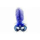 Pink Peacock Feather Masquerade Masks Lace For Carnival 12 Inch thumbnail-1