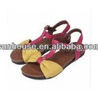 Cow Leather Lady Flat Sandals thumbnail-1