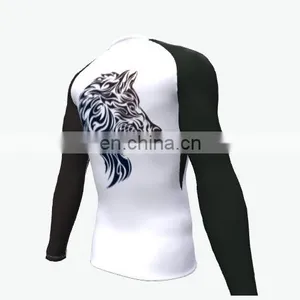 Mens High Quality Fitness Compression Shirt Rash Guard Rashguard thumbnail-2