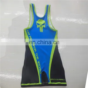 Custom Printing Sublimation Wrestling Singlets for Sale thumbnail-2