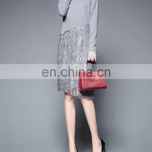 New Trendy Women Knit Long Sleeve Dress thumbnail-3