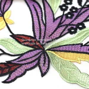2017 Hot Selling Multi- Color Bird Pattern Embroidered Tulle Fabric for Daliy Life thumbnail-3