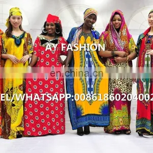 African Women Beaded Dashika Kaftan Design Dress thumbnail-6