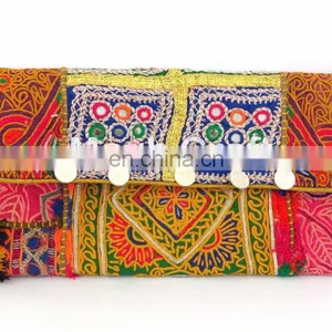 Vintage Gypsy Banjara Coin Clutch - Antique Embroidered Coin Clutch- Banjara Gypsy Coin Clutch thumbnail-2