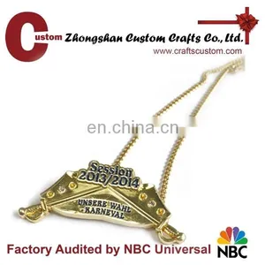 Custom Beautiful Sword and Letter Pendant Alloy Gold Plated Charm Pendant thumbnail-1