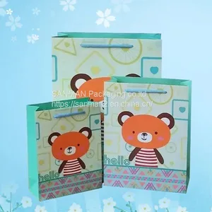 Paper Shopping Mini Pink Gift Bag Custom Logo thumbnail-2