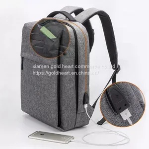 Slim Multifunction Commercial With USB Charging Port Laptop Backpack thumbnail-3