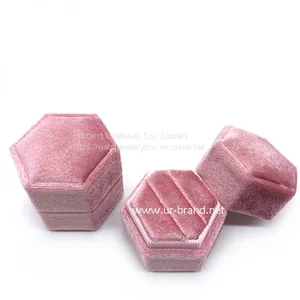 Custom Velvet Vintage Ring Box,suede Earring Gift Box,velvet Ring Boxes With Logo thumbnail-3