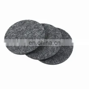 1 Set 6 Pcs 5mm Thickness Round Grey Color Polyester Felt Coaster With Customized Shape thumbnail-5