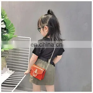 Fashionable Foreign Style Girl Princess Bag Fashion Street Children's One Shoulder Messenger Bag Pu Chain Small Square Bag Zero thumbnail-5