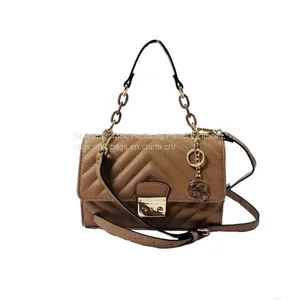 Hot Selling Chevron Quilting Small Crossbody PU Leather Women Handbag Ladies Sling Shoulder Bag Top Handle thumbnail-2