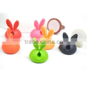 Hottest Design Cable Winder Rabbit Shape Silicone Solid Wire Clips thumbnail-1