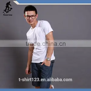 Thin White Plain T-shirts thumbnail-4
