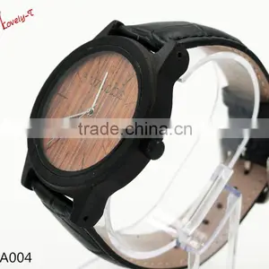 Concise Natural Environment Friendly Women Man Unisex Black Wrist Watch thumbnail-1
