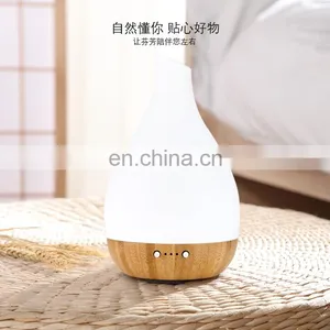 Hot Selling Portable Air 4 Light Modes Wooden Base Humidifier Aroma Diffuser 180ml thumbnail-5