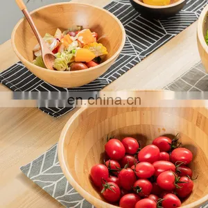 Kitchen Acacia Wood Salad Bowl Set With Servers Spoon Set thumbnail-5
