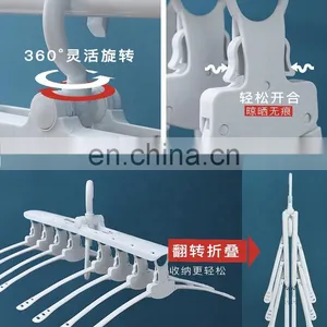 Magic Wardrobe Organizer Durable and Non-Slipping Foldable Collapsible Innovative Folding Clothes Hanger thumbnail-5
