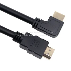 Hdmi To Hdmi Cable 1.4v 2.0v 4K 90 Degrees Right Angle USB Type for Computer thumbnail-1