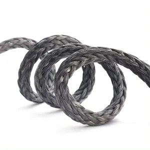 High Strength 12 Strand UHMWPE Mooring Rope/Winch Rope/Black LDMAX-12 thumbnail-4