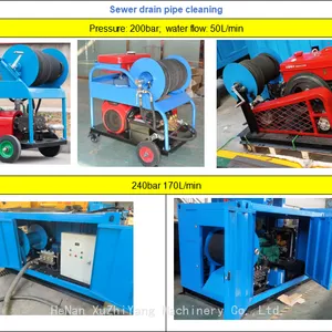 15kw Electric Power Sewer Drain Pipe Water Jet Cleaner High Pressure Water Sewer Jetter Machine 200bar thumbnail-5