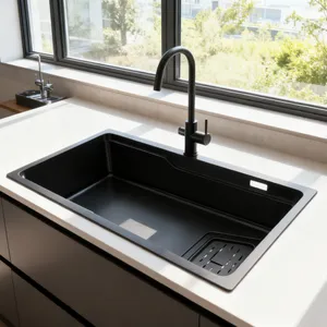 Premium 304 Steel Kitchen Sink + Full Fitting Kit for Home Use thumbnail-4